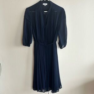 Calvin Klein sheer midi length shirt dress. Size 6.